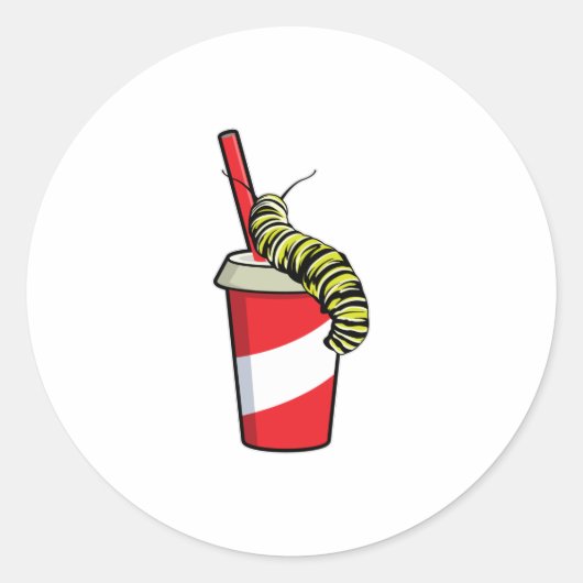 Zijpijler met Drink Ronde Sticker (Voorkant)