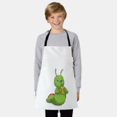 Zijpijler met een glas Oranje sap Schort (Gedragen)