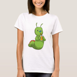 Zijpijler met een glas Oranje sap T-shirt