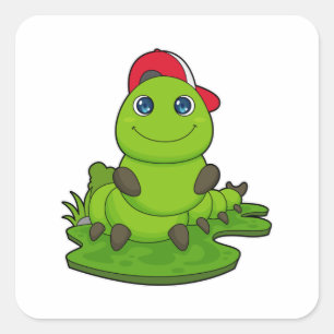 Zijpijler met Pet Vierkante Sticker