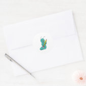Zijpijler met potlood ronde sticker (Envelop)
