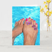 Zijpoten in de zwembad kaart (Gele Bloem)