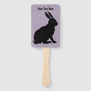Zijprofiel Bunny in zwart Silhouette Handwaaier