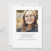 Zijschrift Bewerkbare Kleur Graduation Invitatie Kaart (Achterkant)