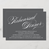 ZIJSCRIPT | REHEARSAL DINER INVITATION KAART (Voorkant / Achterkant)