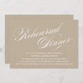 ZIJSCRIPT | REHEARSAL DINER INVITATION KAART (Voorkant / Achterkant)