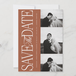 Zijscriptie Save The Date Foto Aankondigingskaart