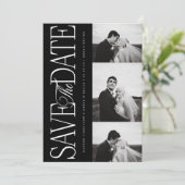 Zijscriptie Save The Date Foto Aankondigingskaart (Staand voorkant)
