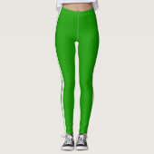 Zijstreep Groene Leggings - Kies kleuren (Voorkant)