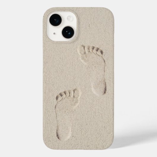 Zijvoetafdrukken in zand Case-Mate iPhone case (Achterkant)