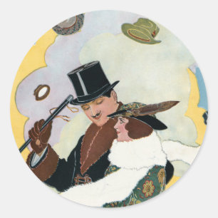 Zijwinden (1914) ronde sticker