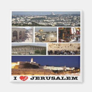 zIL003 i love JERUSALEM Israel Middle East, Fridge Magneet