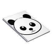 Zilgelend panda-gezicht notitieboek (Rechterzijde)