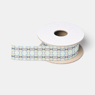 Ziltige waterverf pastelkleuren op wolk wit lint