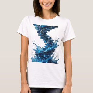 Zilver ABSTRACTE KUNST Maatwerk T-shirt