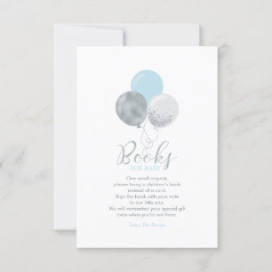 Zilver, Blauwe Boeken voor Baby, Boek Verzoekkaart Bedankkaart