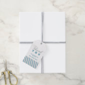 Zilver & Blauwgroen | Modern Party Favor Bedankt L Cadeaulabel (Met Touw)