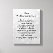 Zilver Bruiloft Jubileum Canvas (Voorkant)