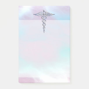 Zilver Caduceus Medical Symbool Moeder Pearl Post-it® Notes