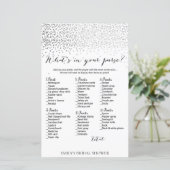 Zilver Confetti Vrijgezellenfeest Game PRINED (Staand voorkant)