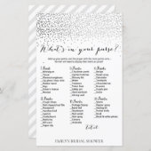 Zilver Confetti Vrijgezellenfeest Game PRINED (Voorkant / Achterkant)