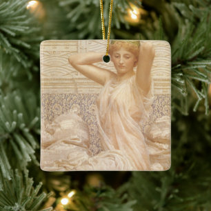 Zilver door Albert Joseph Moore, Victoriaanse fijn Keramisch Ornament
