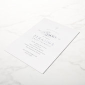 Zilver Elegant Gouden Kruis Kalligrafie Doop Folie Uitnodiging (Gedraaid)