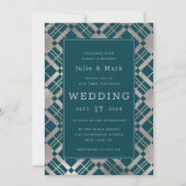 Zilver & elke kleur achtergrond rustieke geruite b kaart (Voorkant)