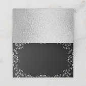 Zilver en Black Swirl Gothic Wedding (Buitenkant ongevouwen)