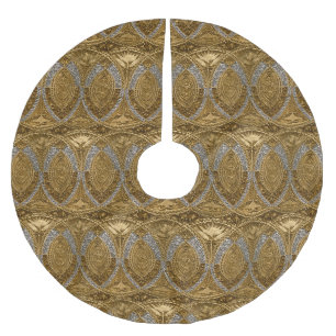 Zilver en goud Art Deco patroon Kerstboom Rok