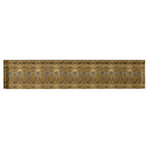 Zilver en goud Art Deco patroon Naambordje