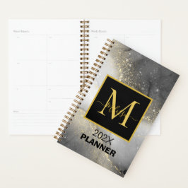  zilver en goud monogram planner