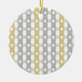 Zilver en goud patroon keramische ornament (Voorkant)