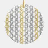 Zilver en goud patroon keramische ornament (Achterkant)