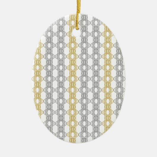 Zilver en Goud Patroon Keramische Versiering Keramisch Ornament (Voorkant)