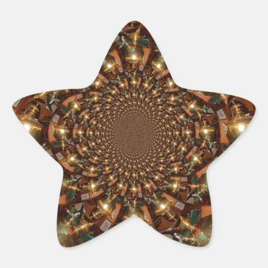 Zilver en goudElegante theecultuur – Samov Ster Sticker (Voorkant)