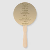 Zilver en Gouden Huwelijksprogramma Handwaaier (Achterkant)