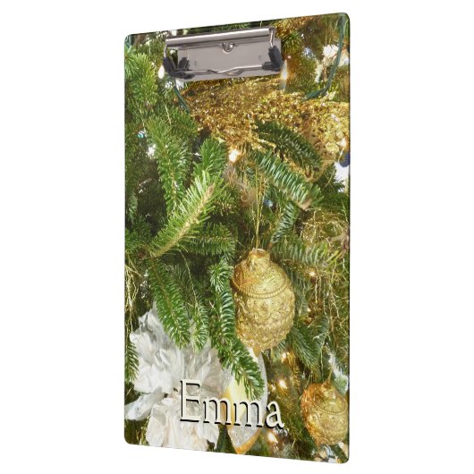 Zilver en gouden kerstboom I-feestdag Klembord (Links)