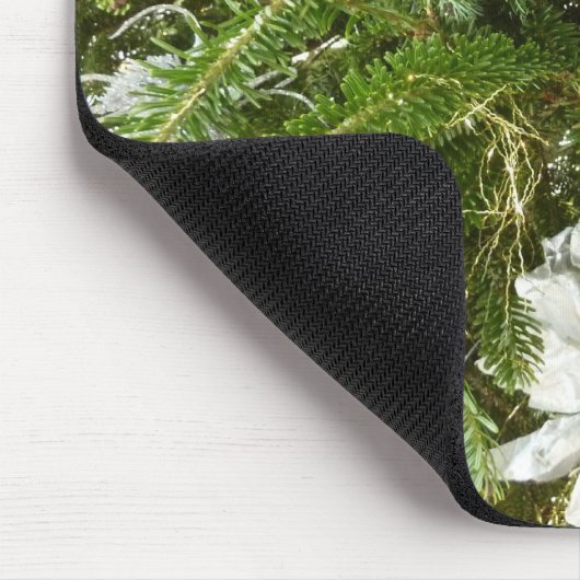 Zilver en gouden kerstboom I-feestdag Muismat (Hoek)