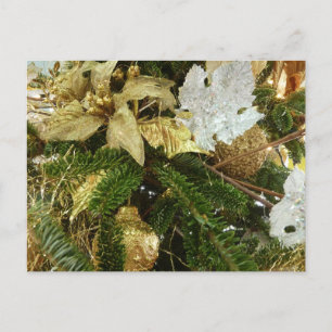 Zilver en gouden kerstboom II-feestdag Feestdagenkaart