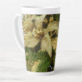 Zilver en gouden kerstboom II-feestdag Latte Mok (Linkerhoek)