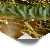 Zilver en gouden kerstboom II-feestdag Perfect Poster (Hoek)