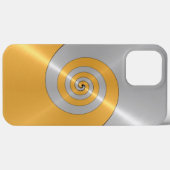 Zilver en gouden, roestvrij, glanzend metaal Case-Mate iPhone case (Achterkant (horizontaal))