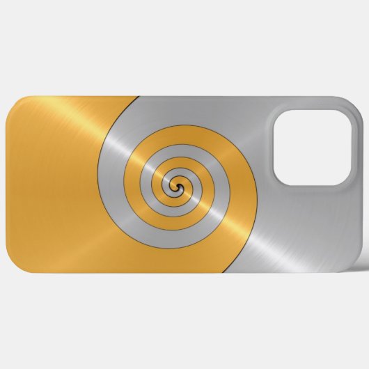 Zilver en gouden, roestvrij, glanzend metaal Case-Mate iPhone case (Achterkant (horizontaal))