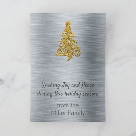 Zilver- en gouden vakantie kaart (Binnen)