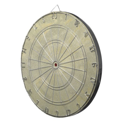 Zilver en goudmetaalgif dartbord (Voorkant Rechts)