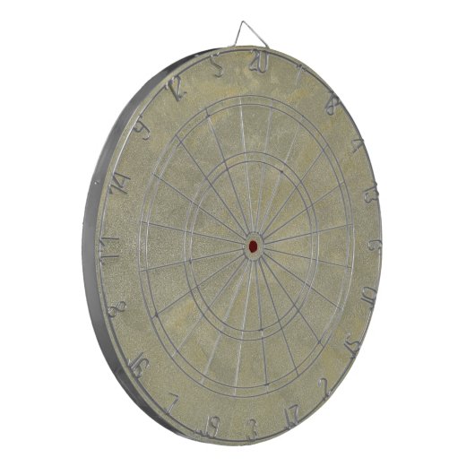 Zilver en goudmetaalgif dartbord (Voorkant Links)
