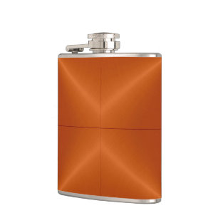 Zilver en Oranje metaal Heupfles