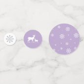 Zilver en Paars Baby shower van wintersnowflake Confetti (Achterkanten)