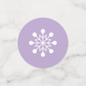Zilver en Paars Baby shower van wintersnowflake Confetti (Kleine voorkant)